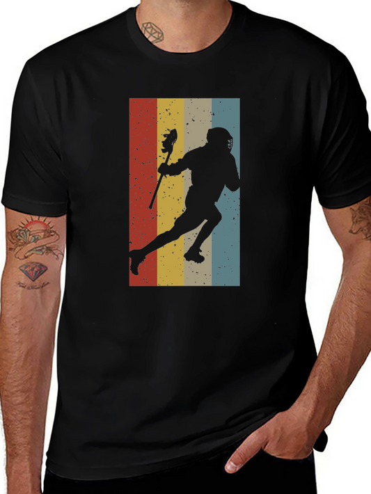 Vintage Lacrosse Player Graphic Tee