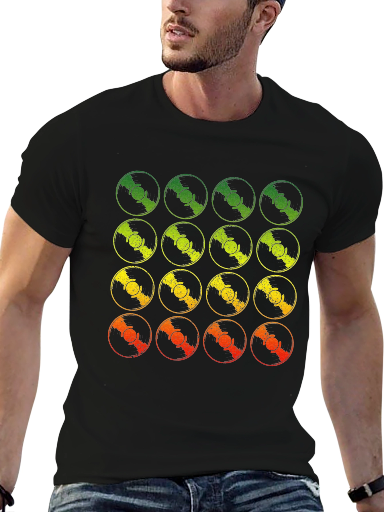 Retro Vinyl Record Fade T-Shirt