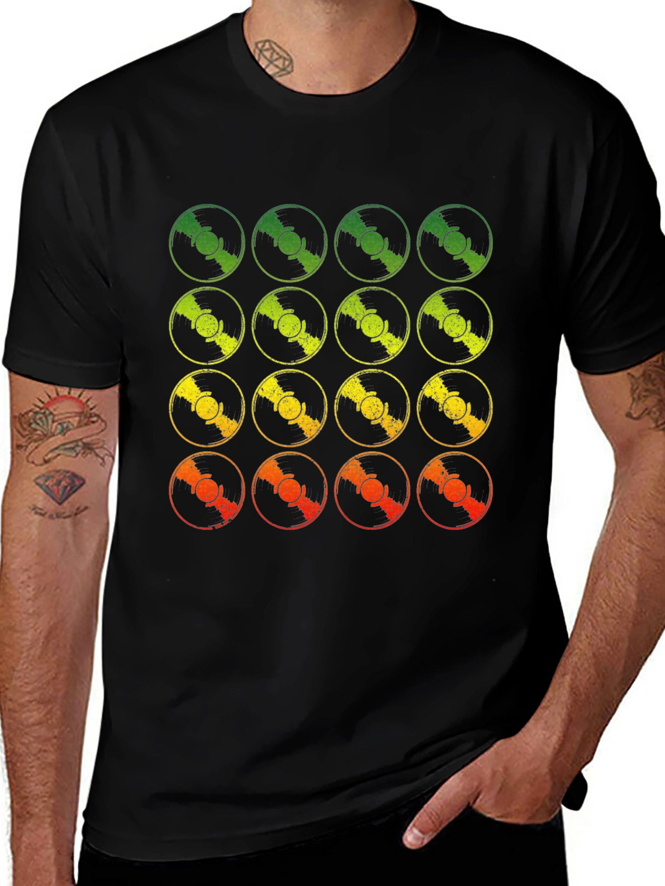 Retro Vinyl Record Fade T-Shirt