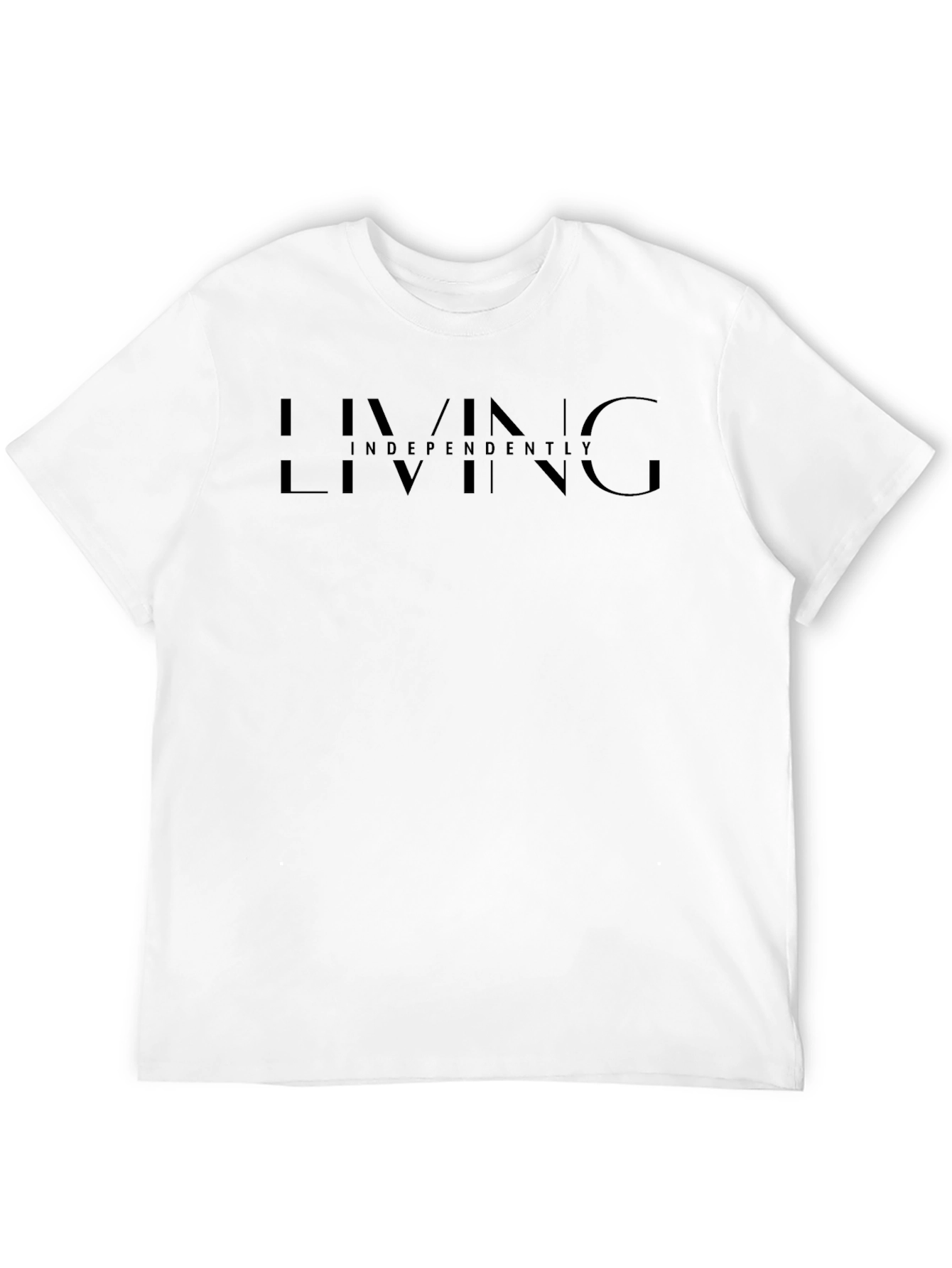 Living Independently Black Graphic Tee Shirt