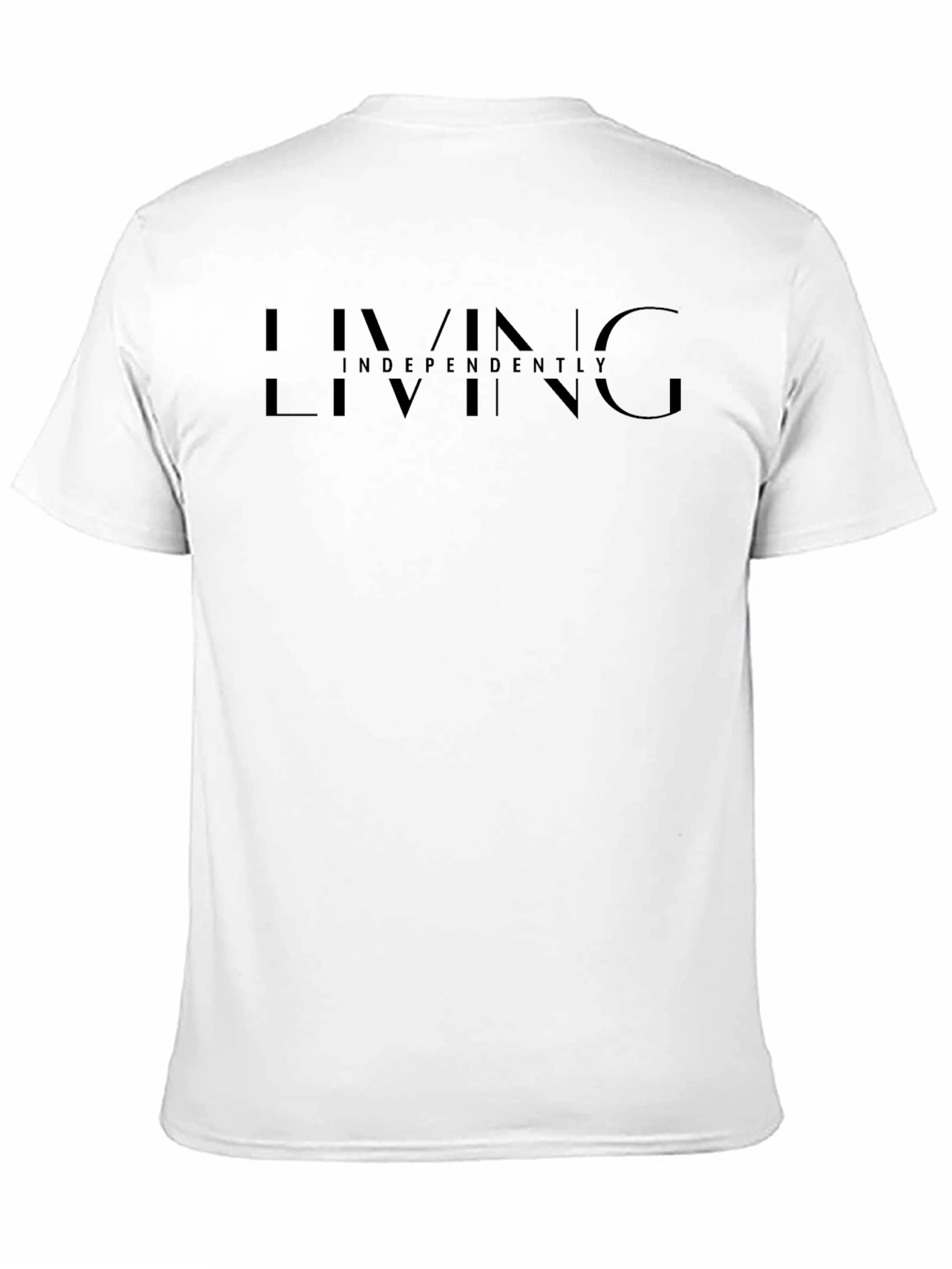 Living Independently Black Graphic Tee Shirt