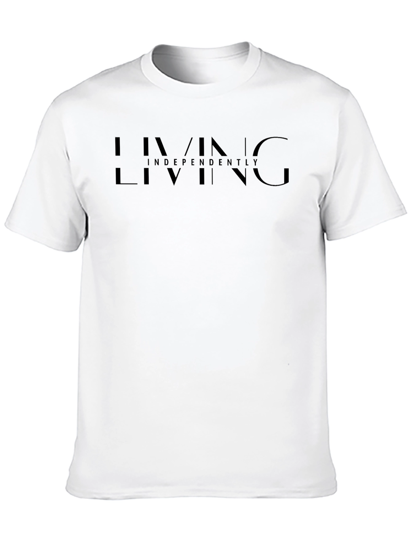 Living Independently Black Graphic Tee Shirt