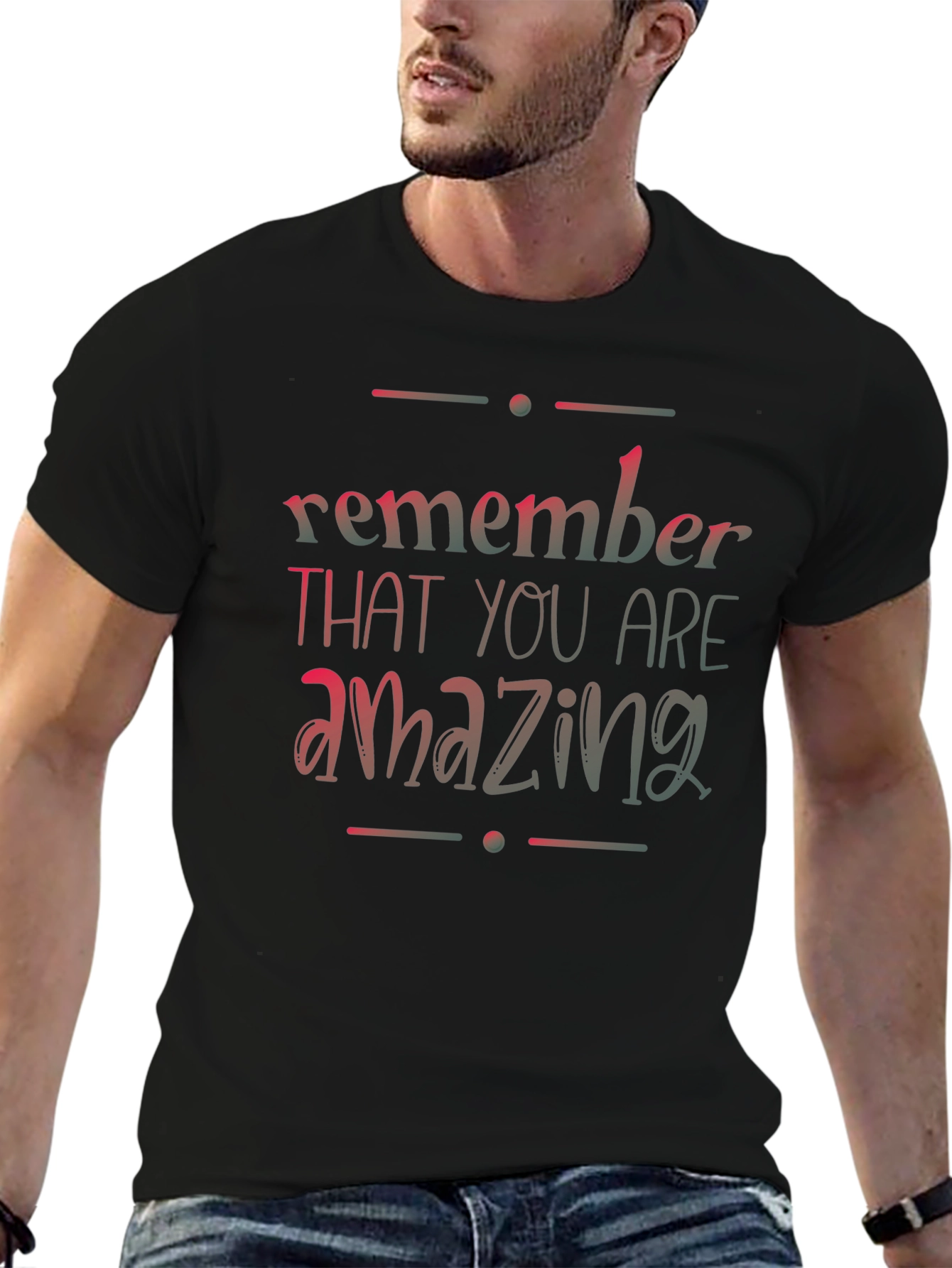 Remember You Are Amazing Black T-Shirt