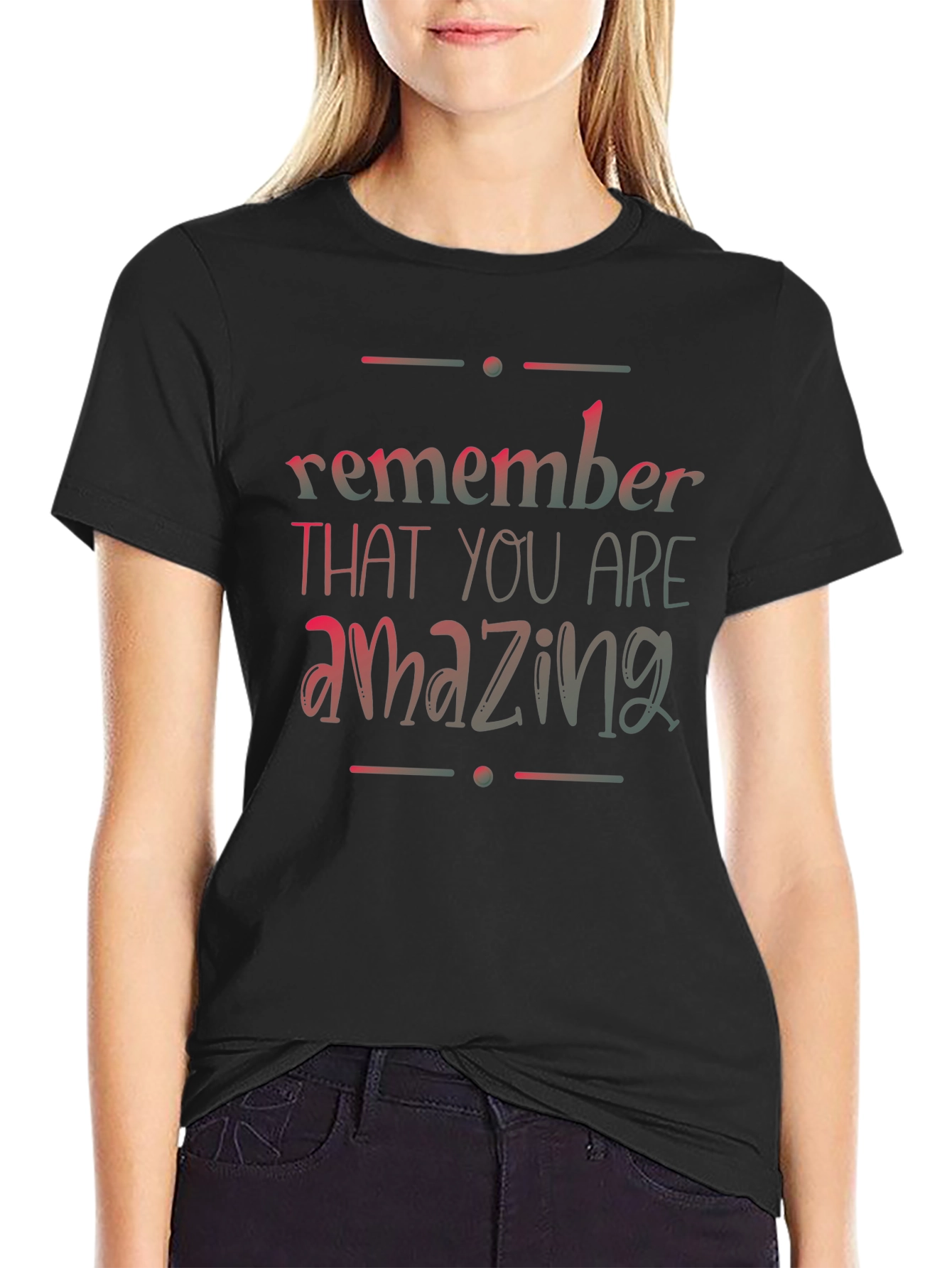 Remember You Are Amazing Black T-Shirt
