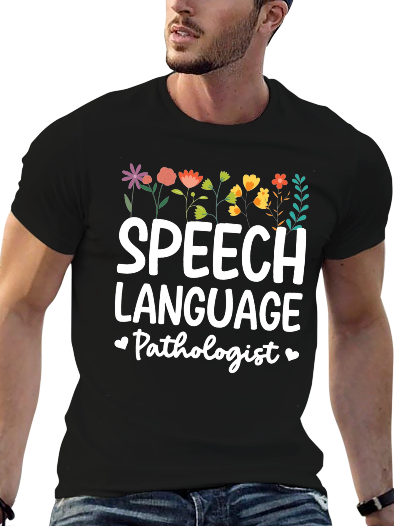 Speech Language Pathologist Floral Tee