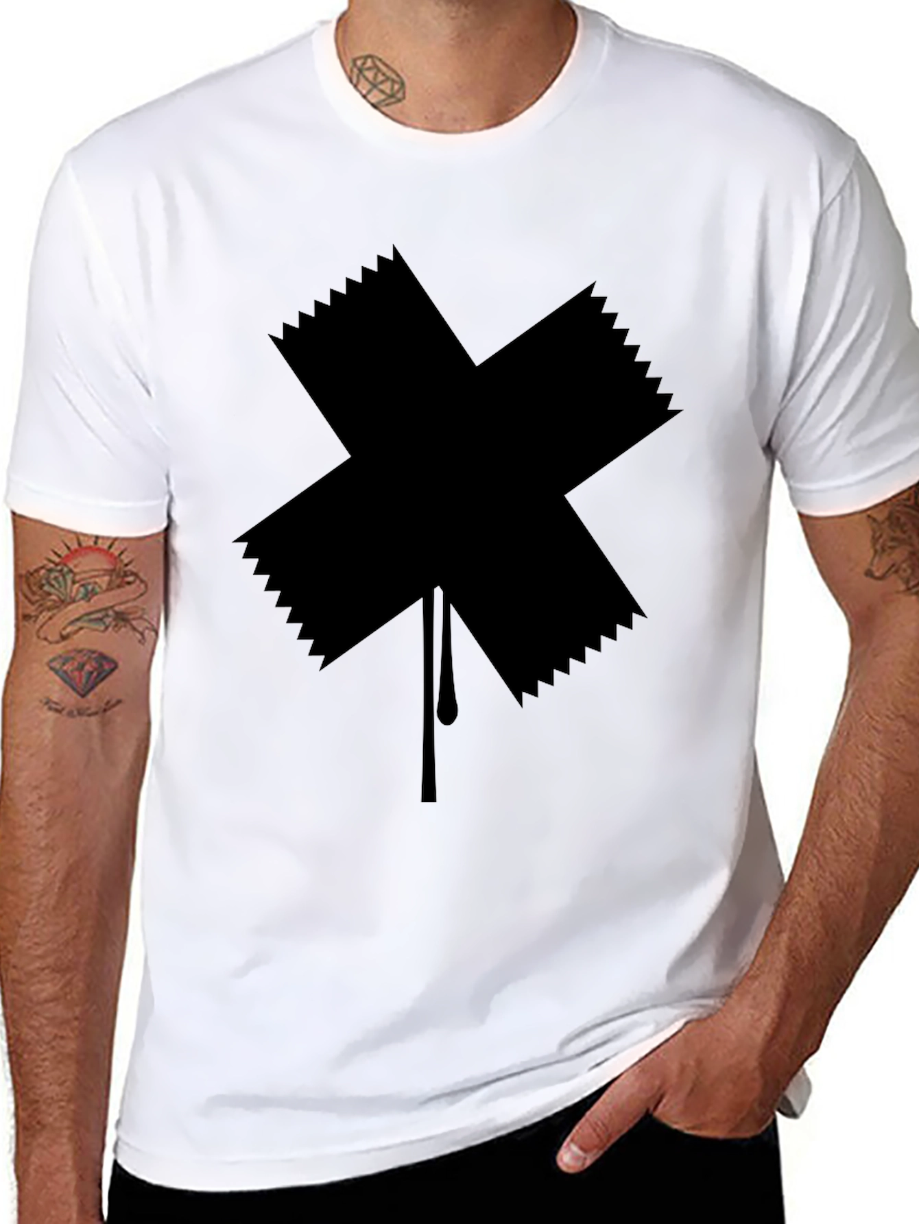 Black X Graphic Tee - Modern Urban Style