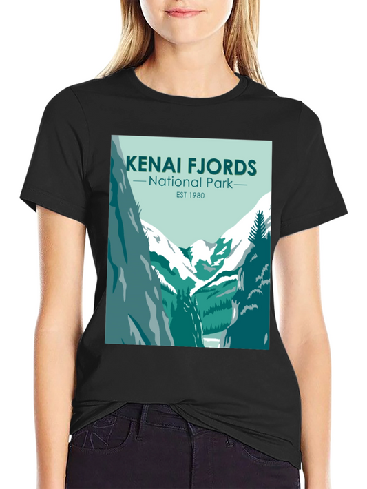 Kenai Fjords National Park T-Shirt - Black