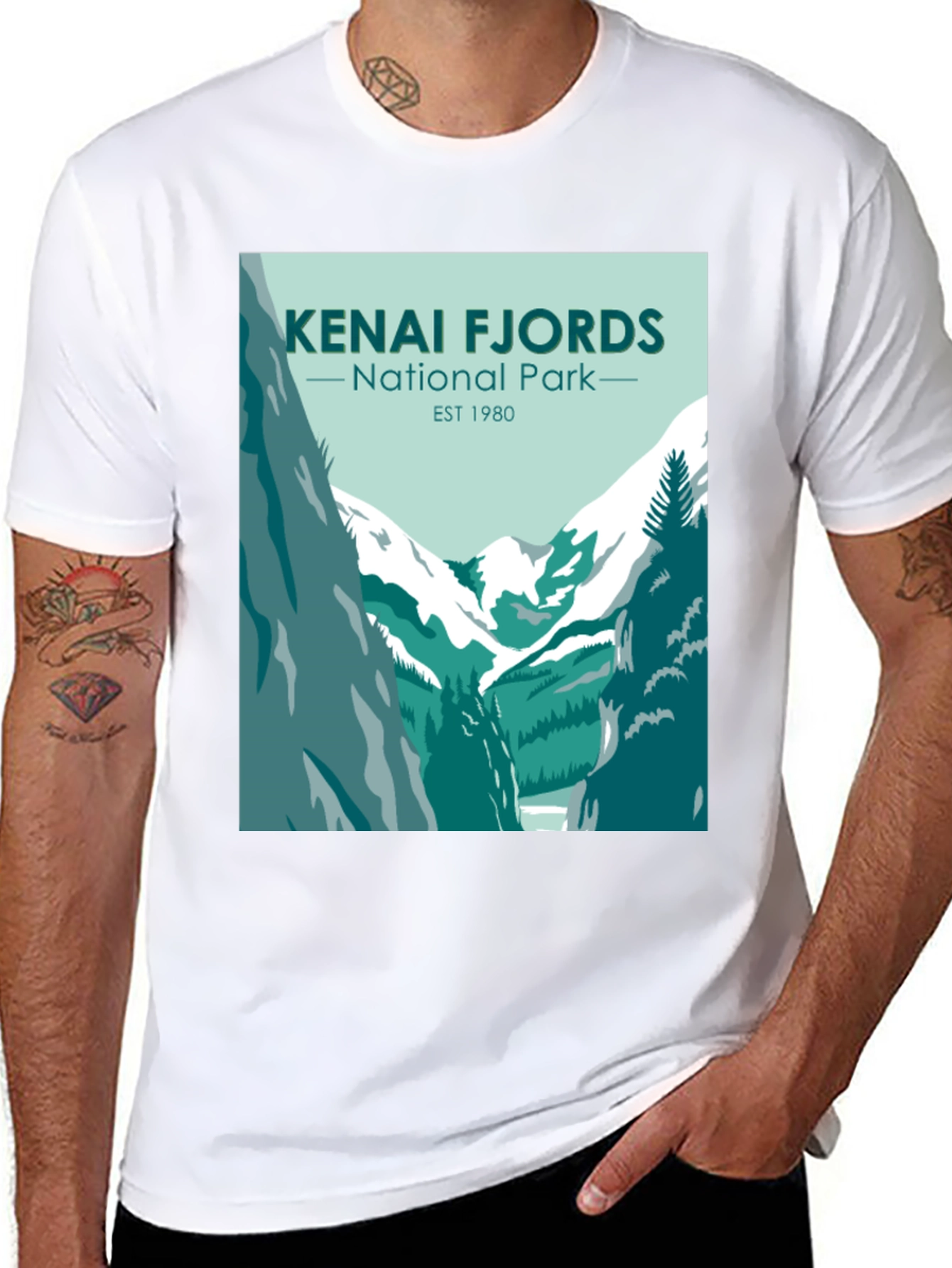 Kenai Fjords National Park T-Shirt - Black