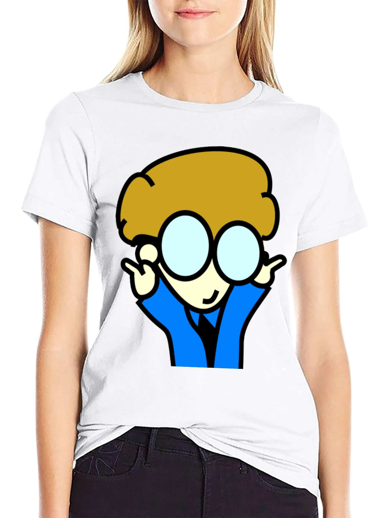 Cartoon Character T-Shirt - Black