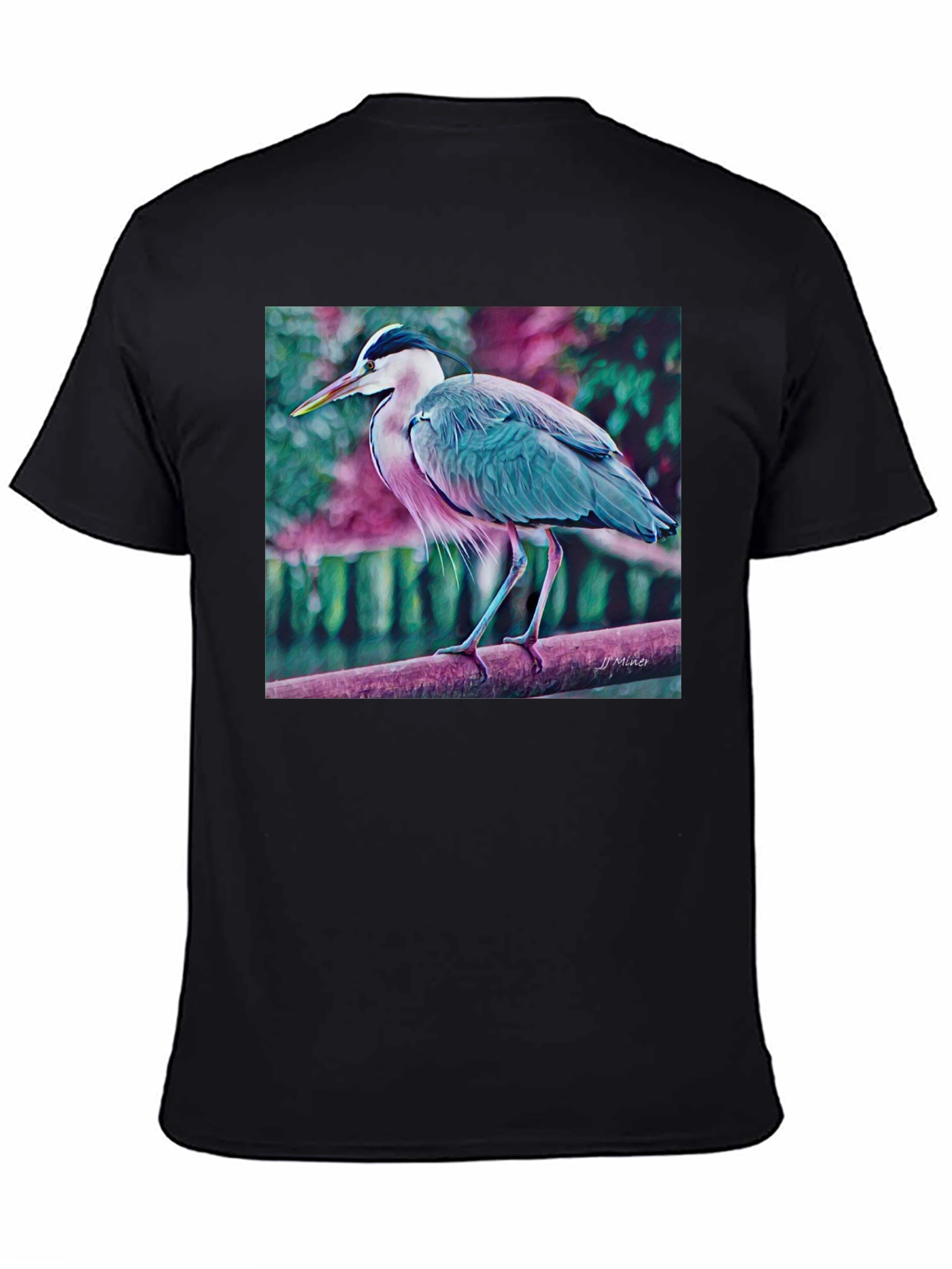 Heron Graphic T-Shirt - Nature Inspired Tee
