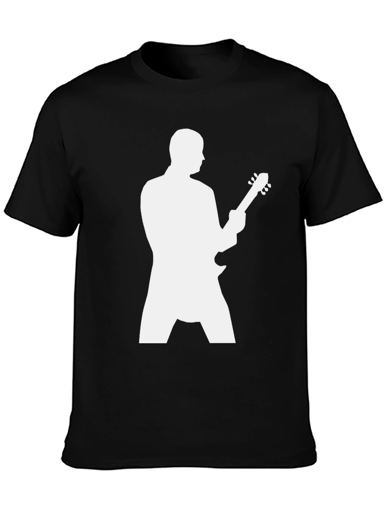 Guitarist Silhouette Graphic Black T-Shirt