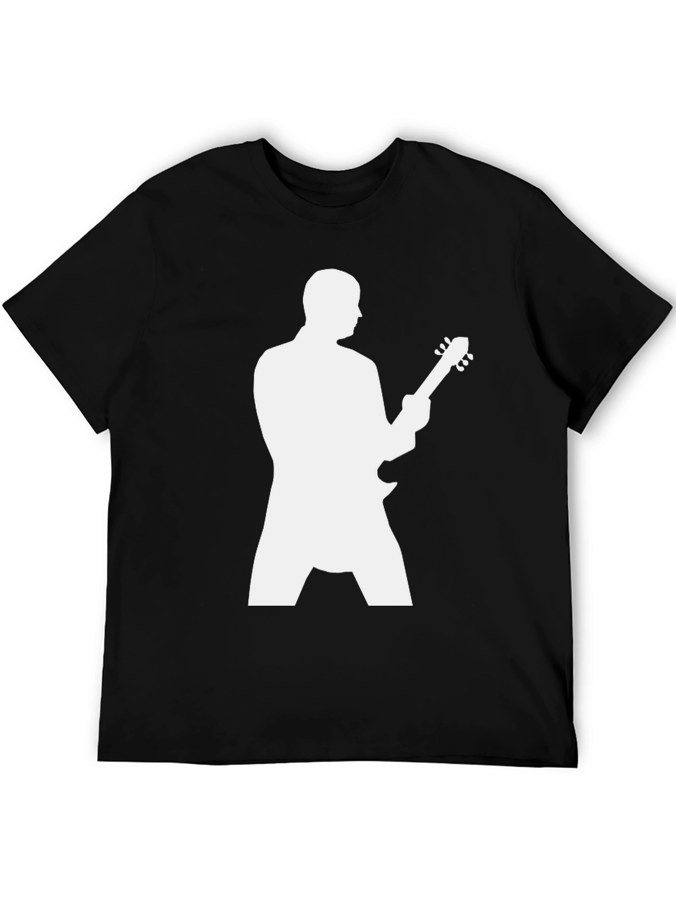 Guitarist Silhouette Graphic Black T-Shirt