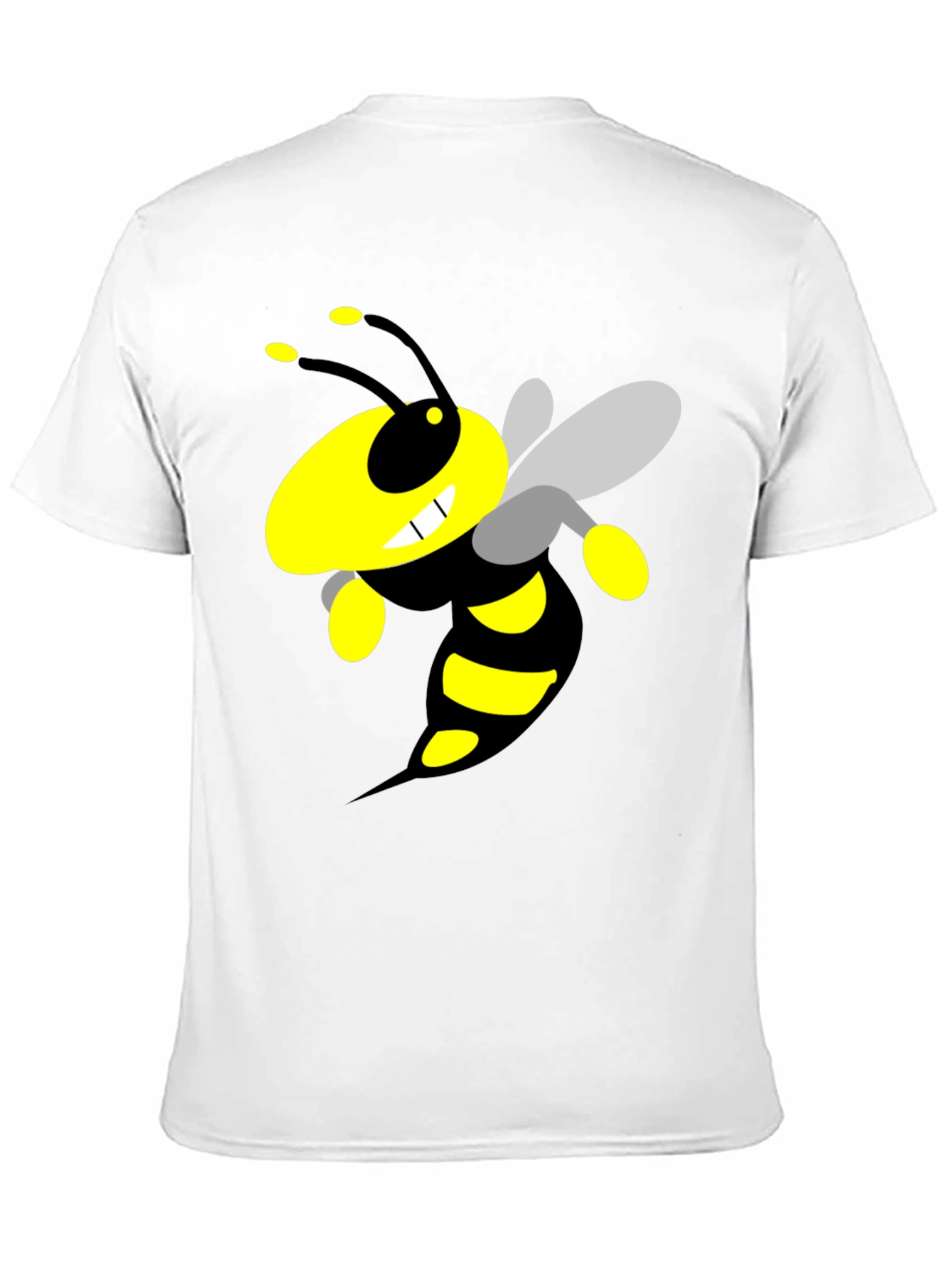 Cartoon Bee Graphic Black T-Shirt