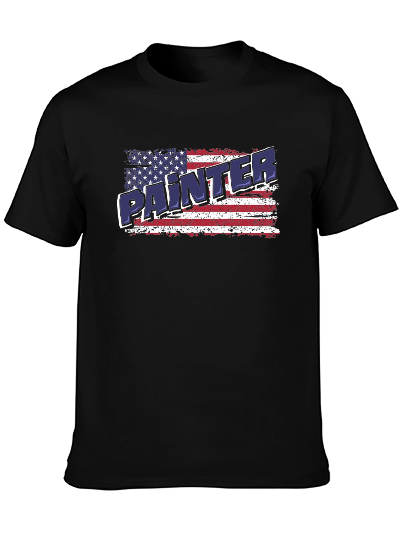 Painter American Flag Patriotic T-Shirt