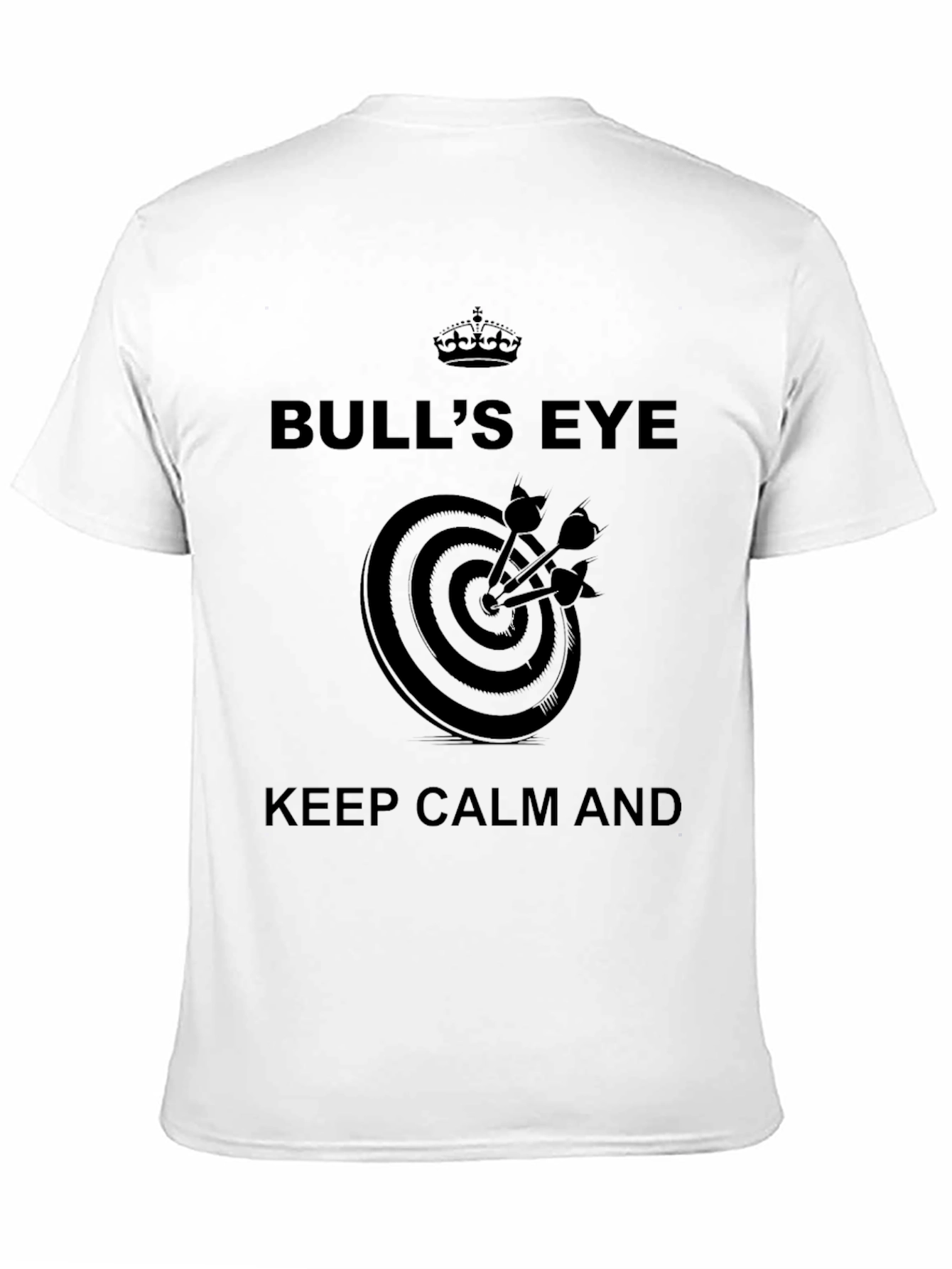 Bulls Eye Keep Calm Black T-Shirt