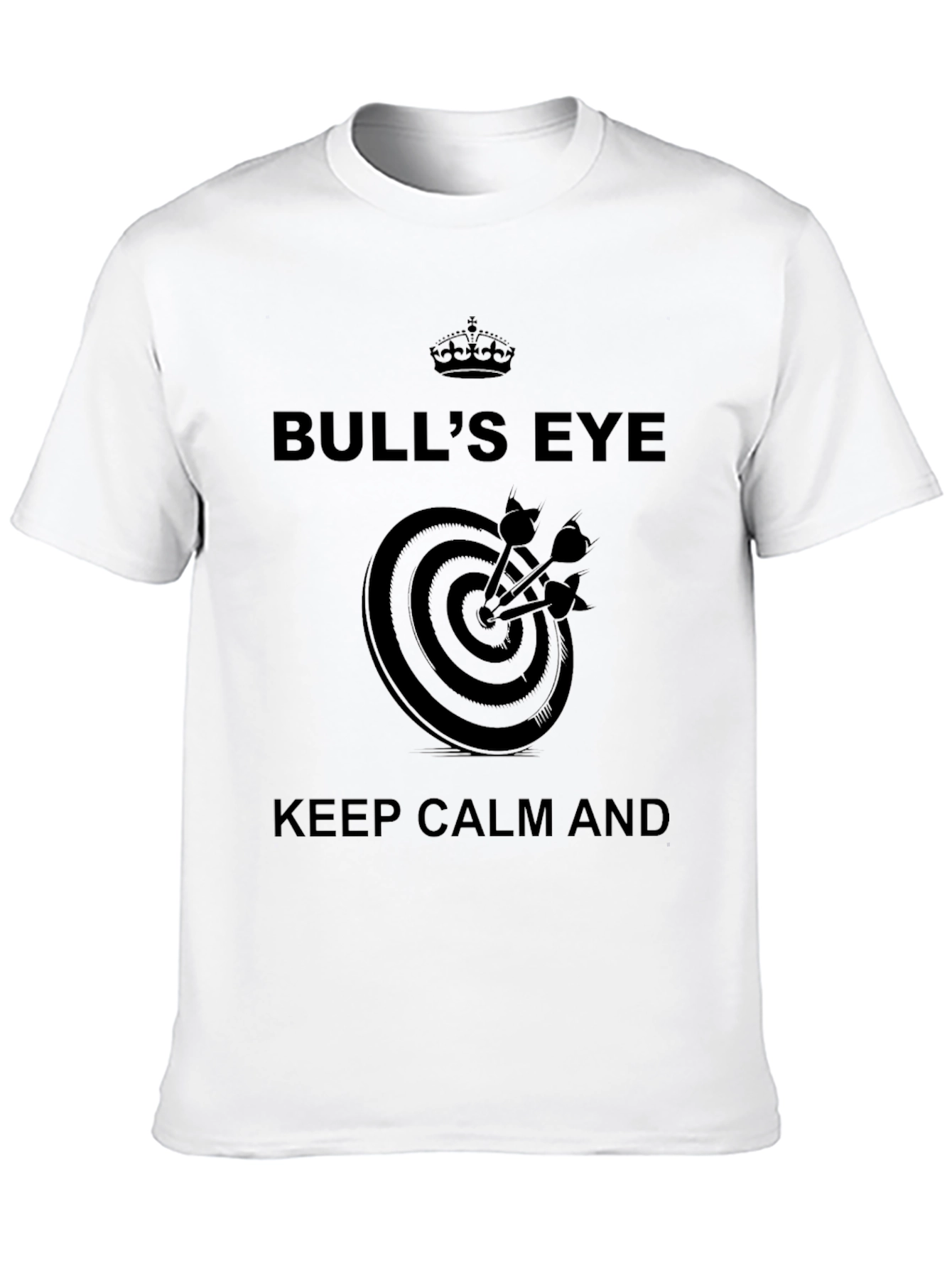 Bulls Eye Keep Calm Black T-Shirt