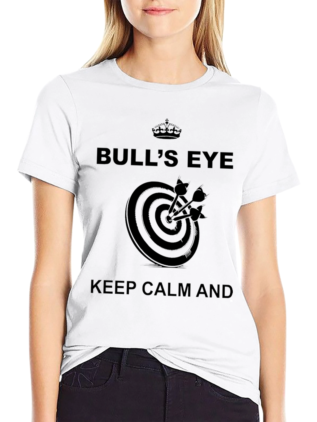 Bulls Eye Keep Calm Black T-Shirt