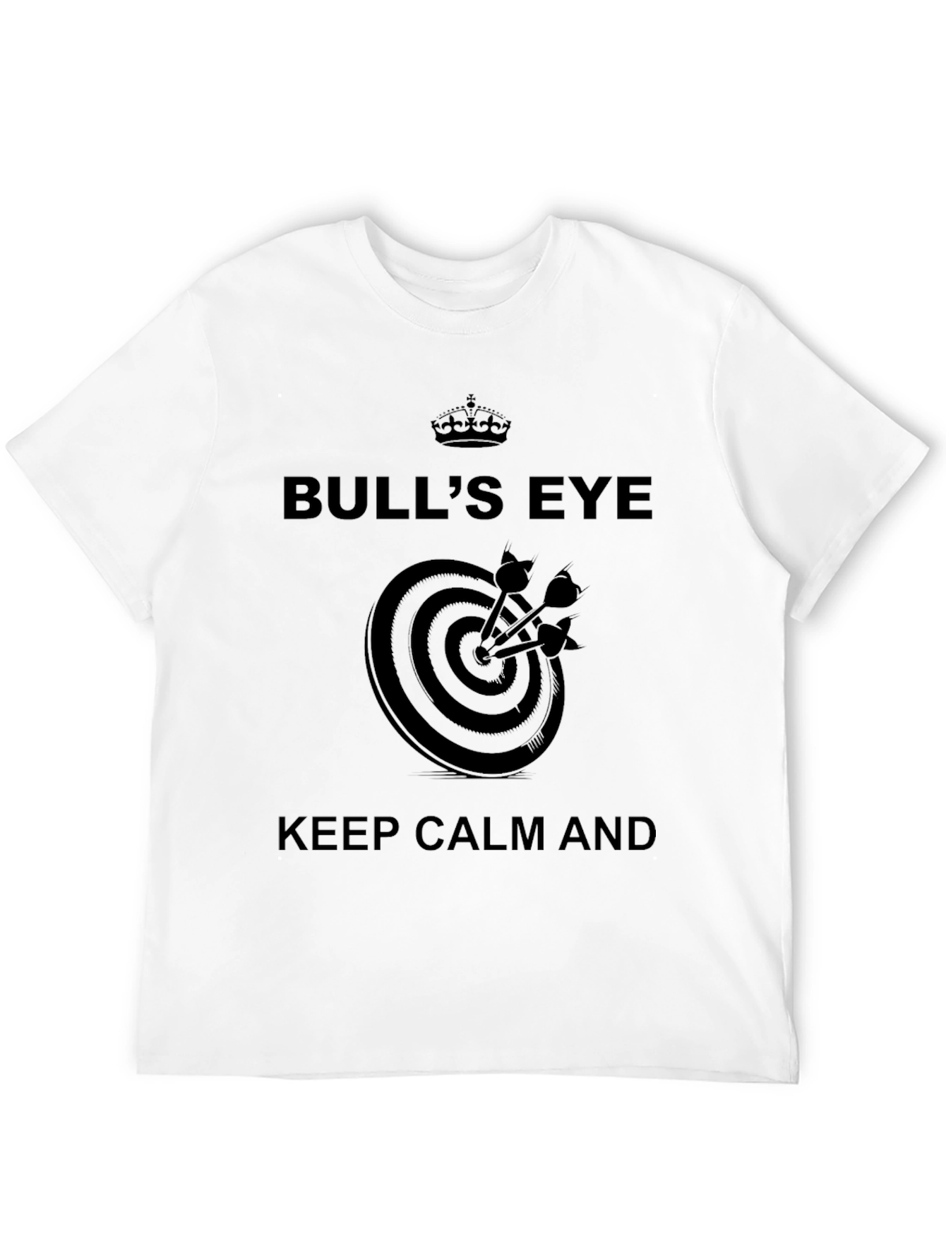 Bulls Eye Keep Calm Black T-Shirt