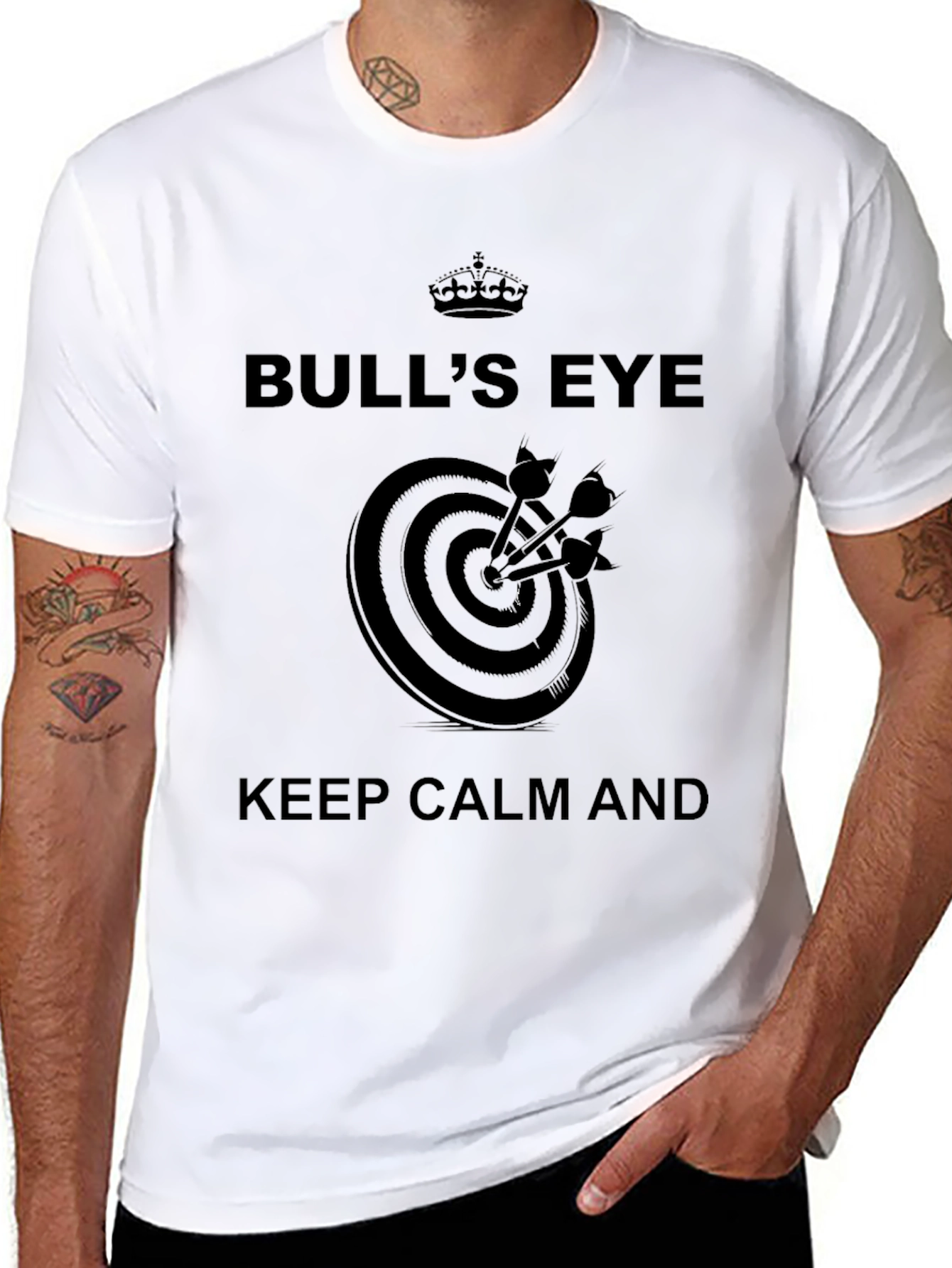 Bulls Eye Keep Calm Black T-Shirt