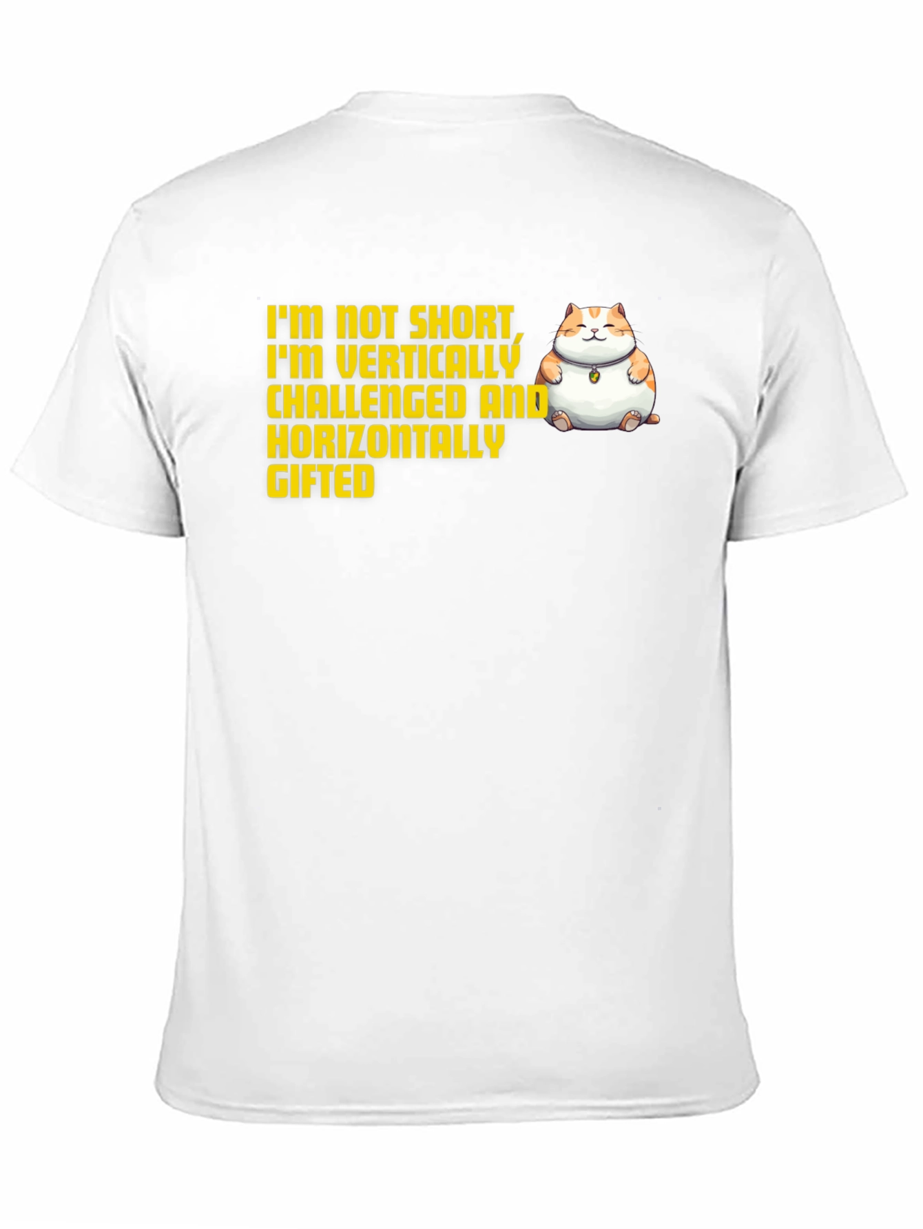 Funny Short and Gifted Cat Graphic T-Shirt