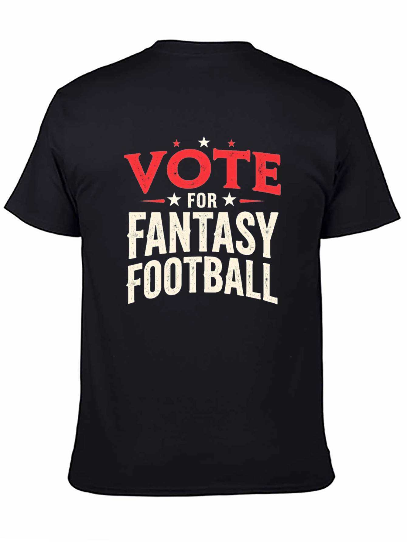 Vote Fantasy Football Black Graphic T-Shirt