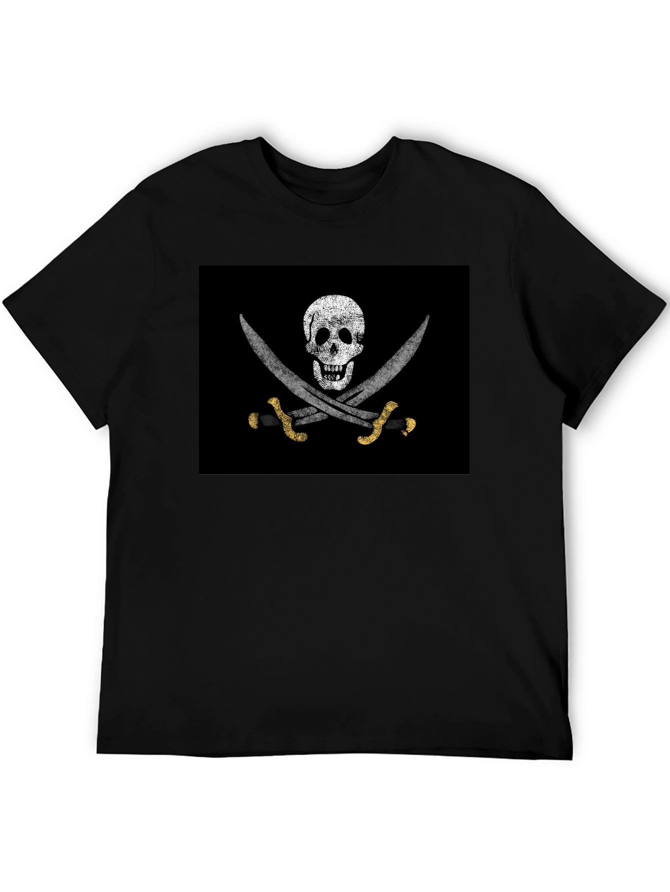 Pirate Skull & Swords Graphic T-Shirt - Black
