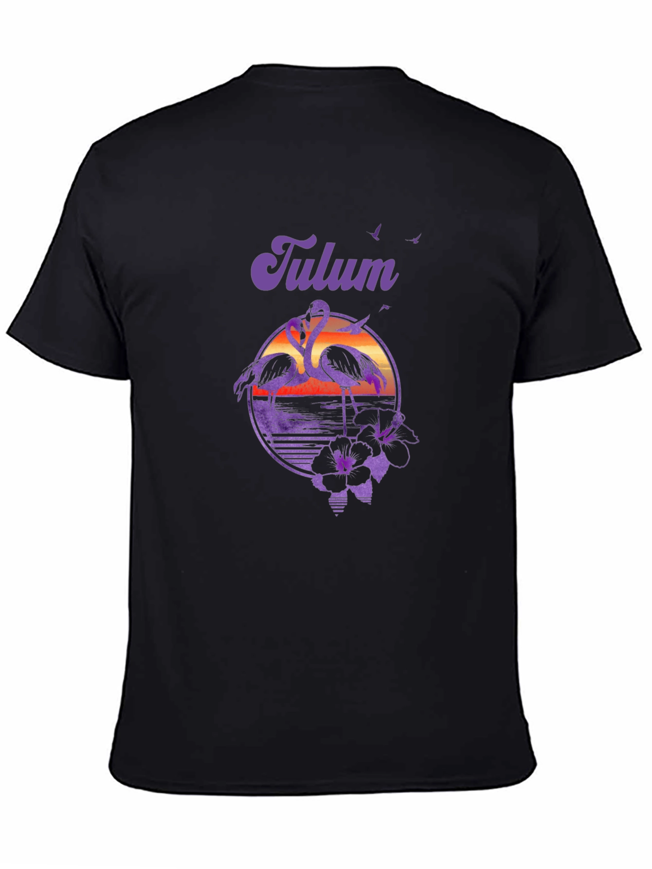 Tulum Flamingo Sunset Graphic Tee - Vacation Vibes