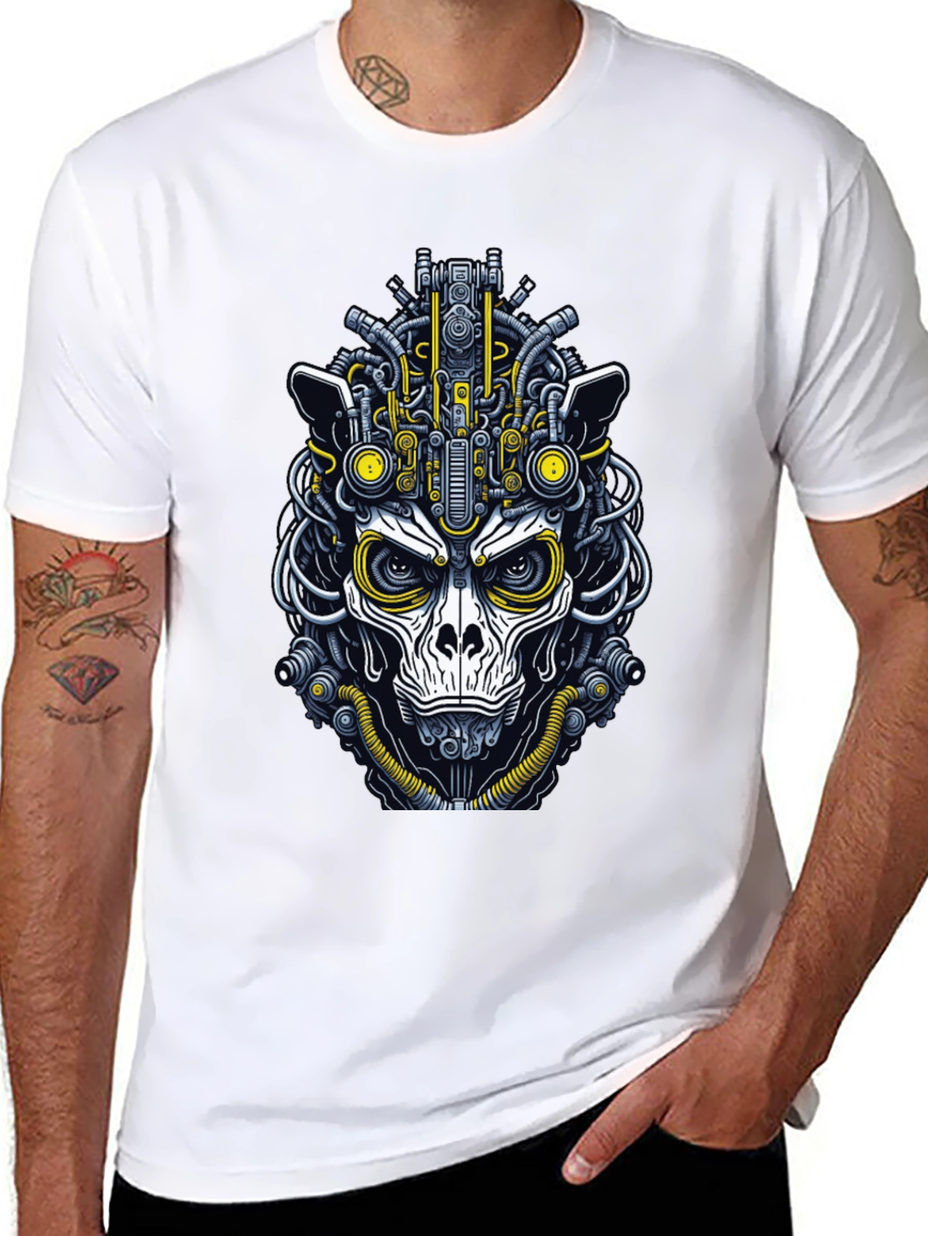 Cyberpunk Monkey Graphic Tee - Unique Streetwear