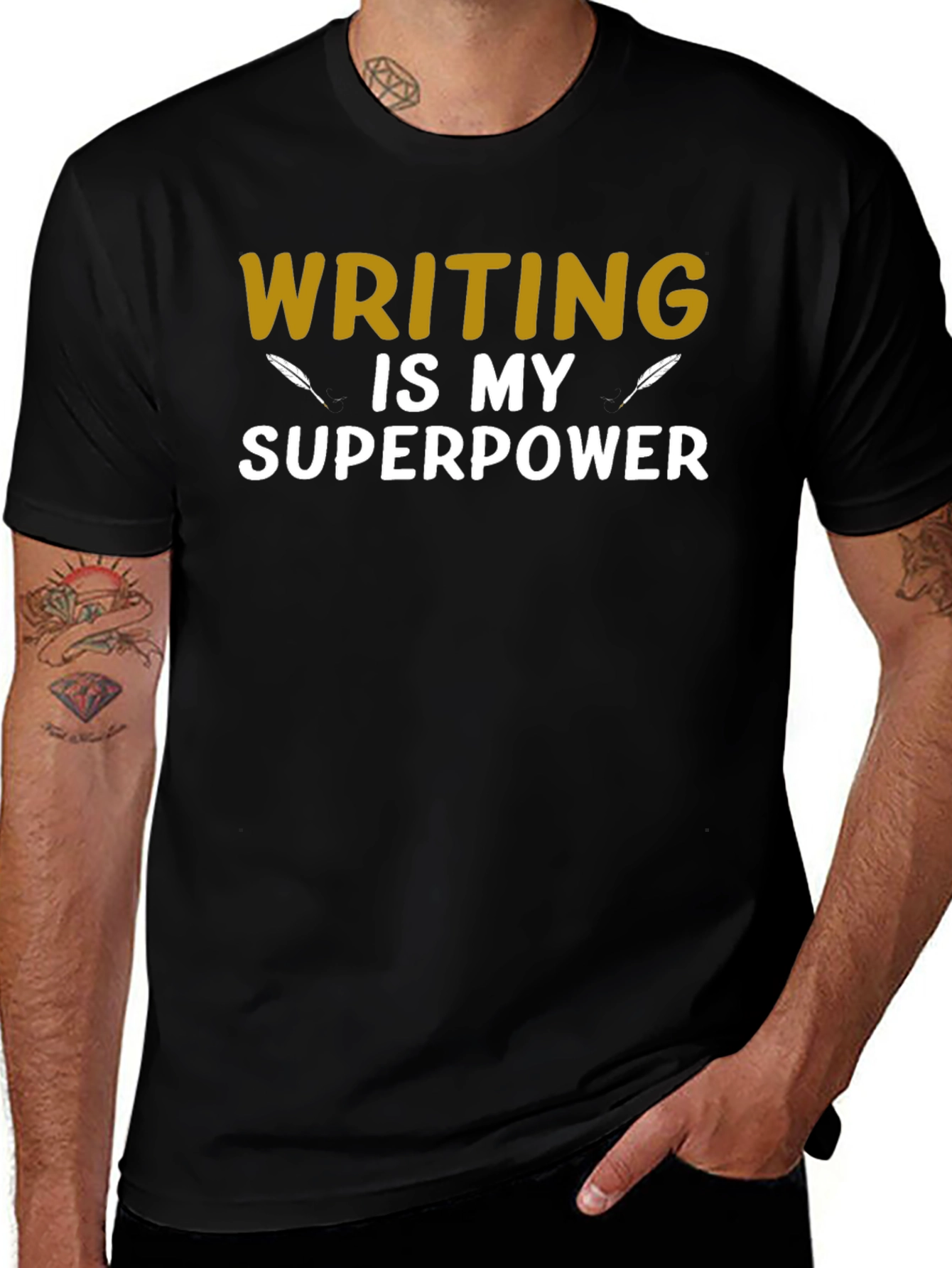 Writing is My Superpower Graphic T-Shirt