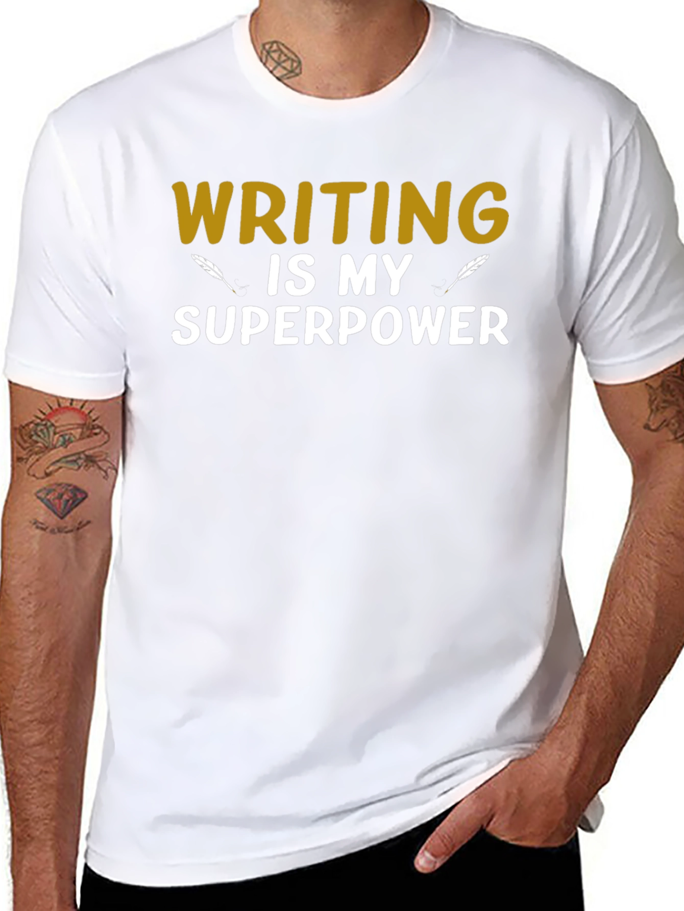 Writing is My Superpower Graphic T-Shirt