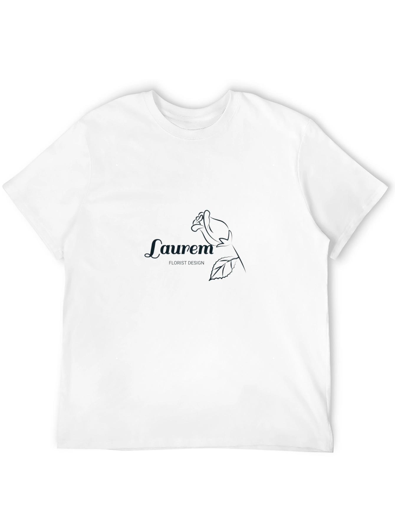 Mens Black Crew Neck Graphic T-Shirt