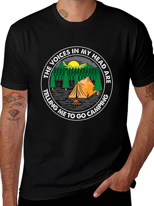 Camping T-Shirt - The Voices In My Head Are Telling Me To Go Camping