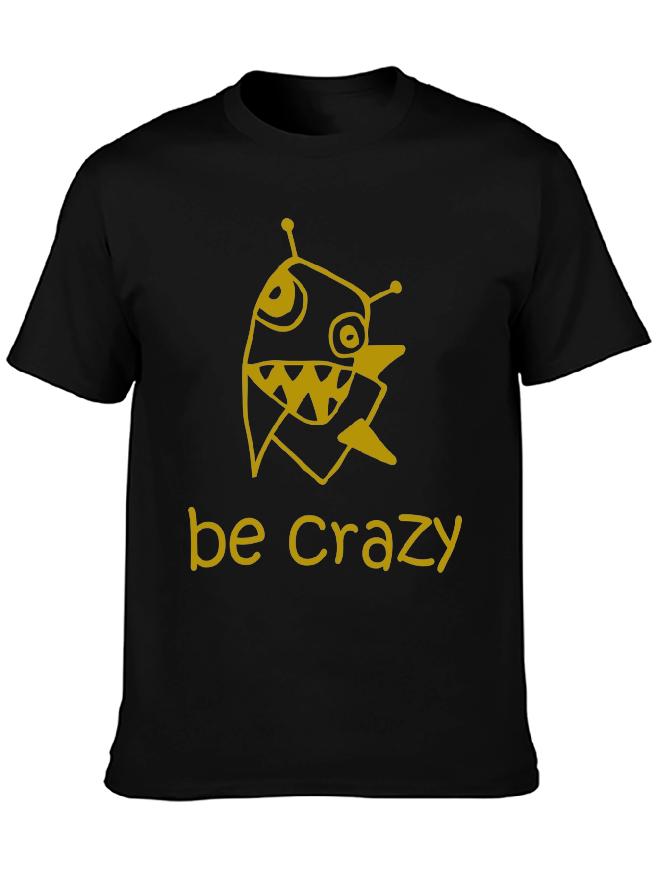 Be Crazy Graphic Tee - Mens Black T-Shirt