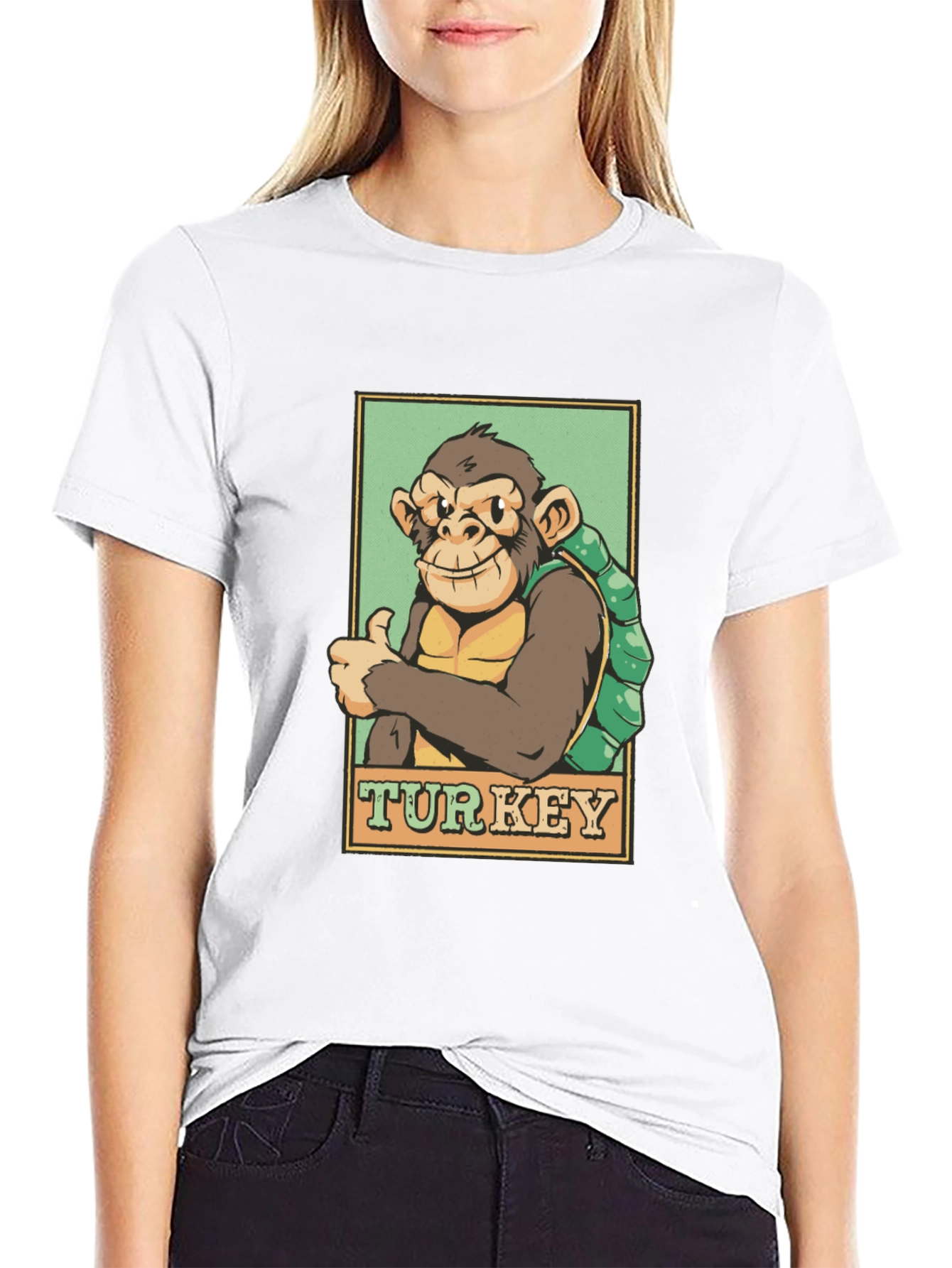 Monkey Turkey Graphic T-Shirt - Adventure Ready!