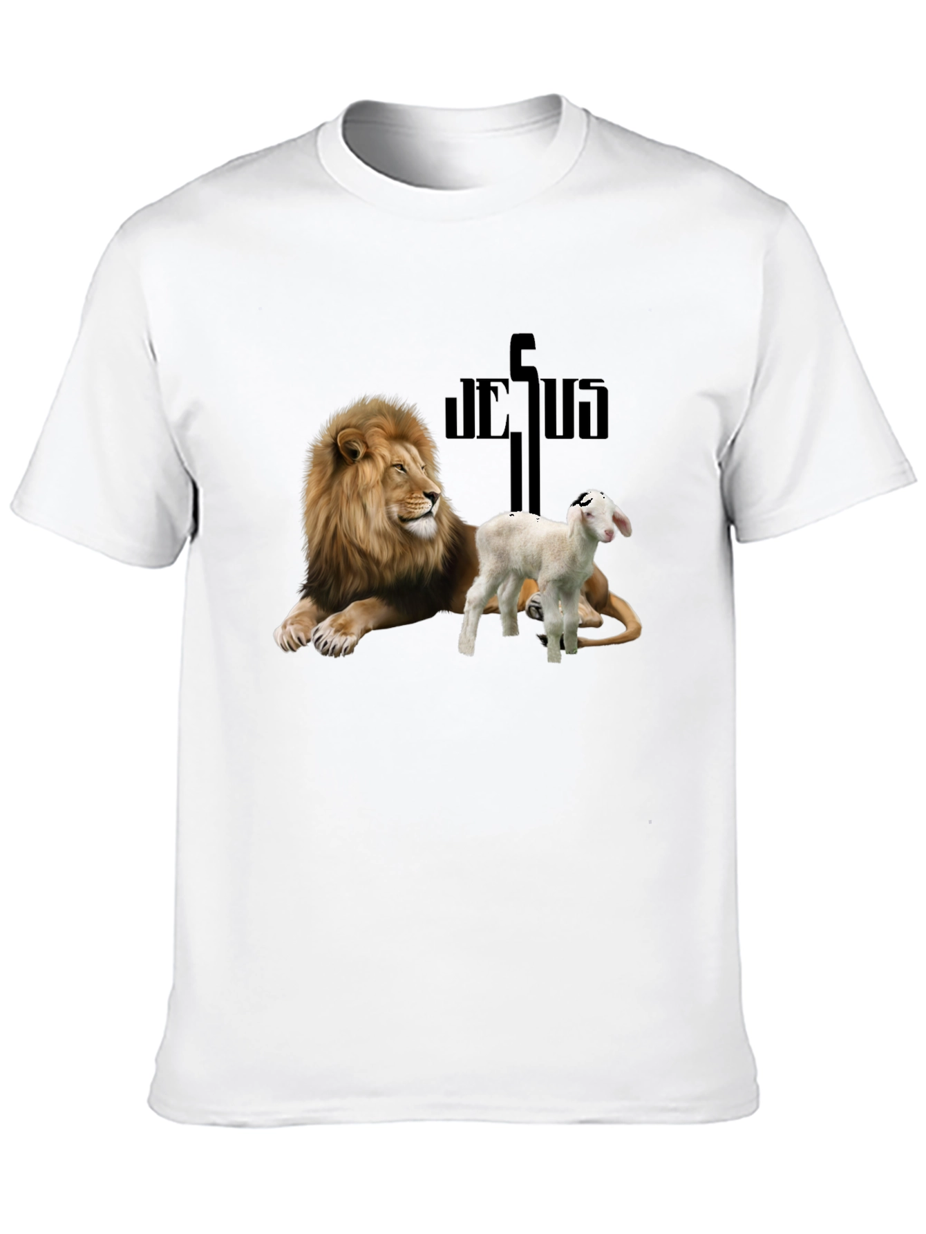 Lion and Lamb Graphic Tee - Religious Apparel