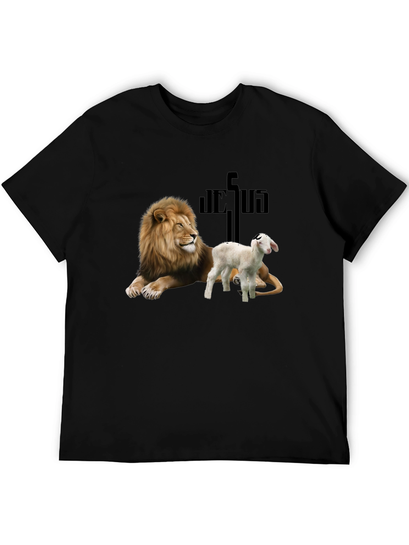 Lion and Lamb Graphic Tee - Religious Apparel
