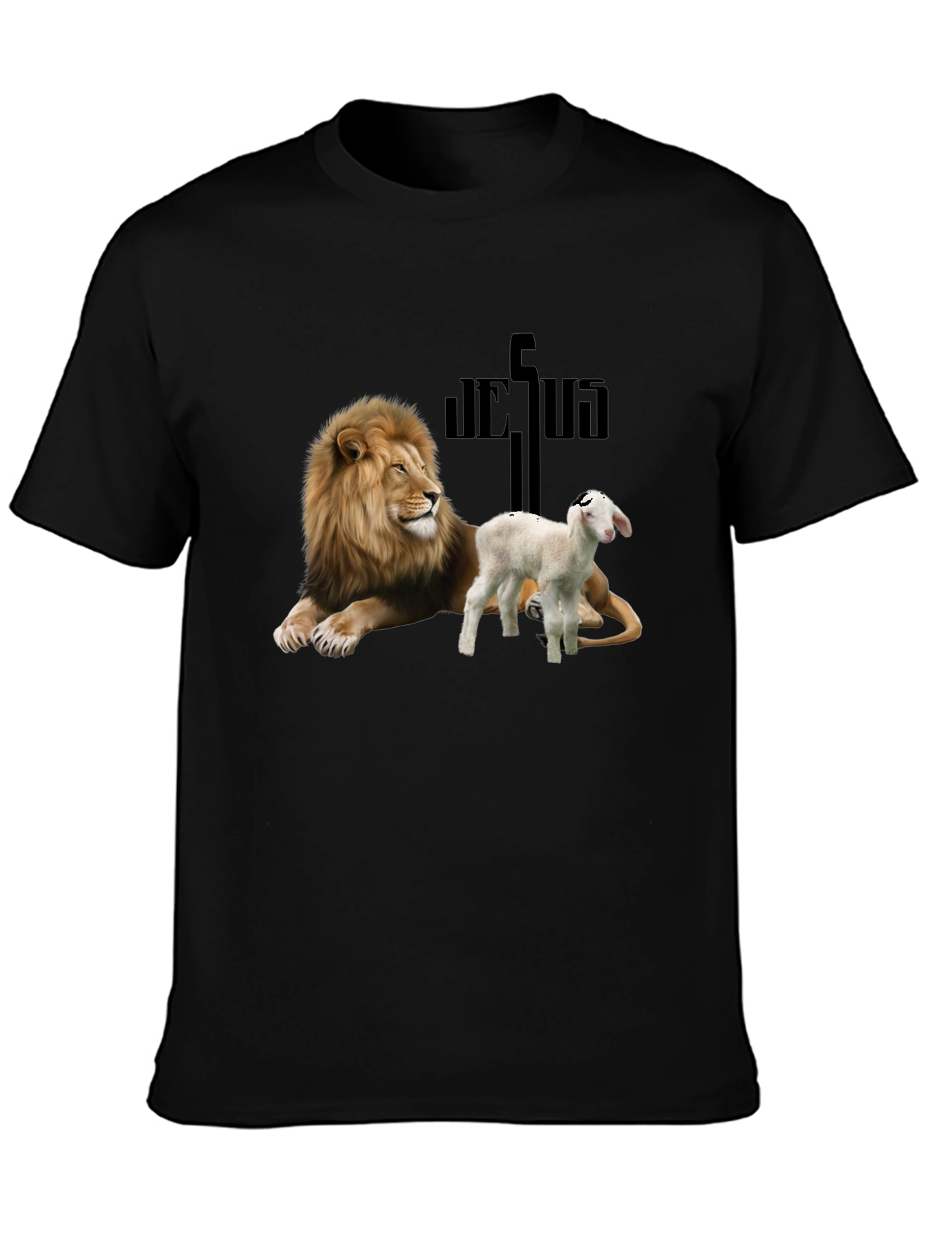 Lion and Lamb Graphic Tee - Religious Apparel