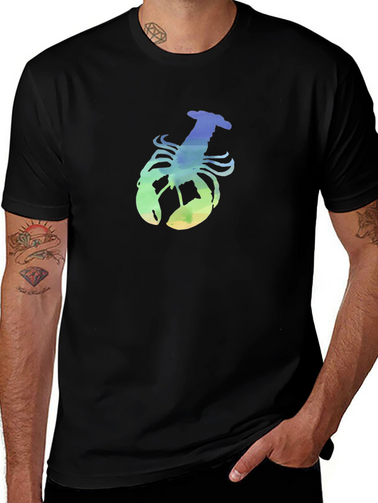 Lobster Graphic Black T-Shirt Casual Wear