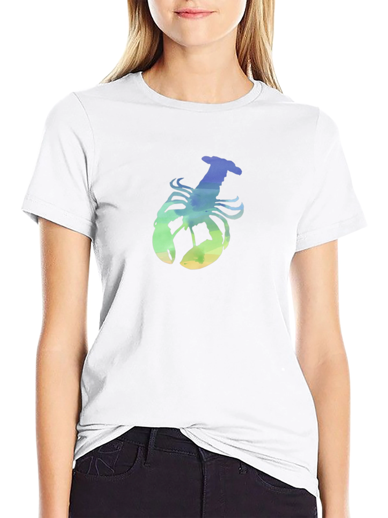 Lobster Graphic Black T-Shirt Casual Wear