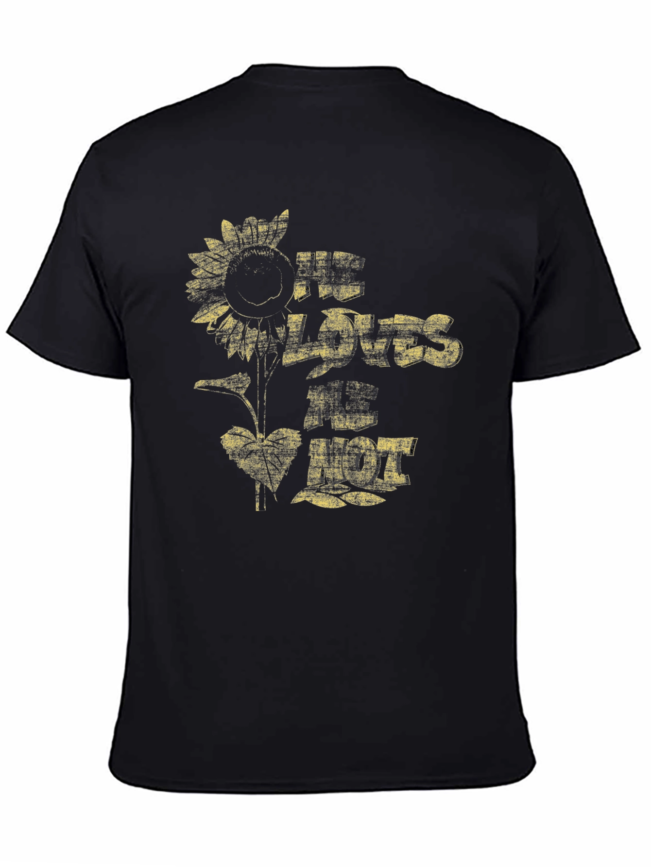 He Loves Me Not Sunflower Graphic T-Shirt