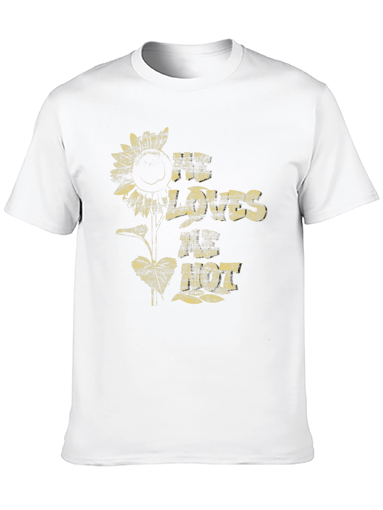 He Loves Me Not Sunflower Graphic T-Shirt