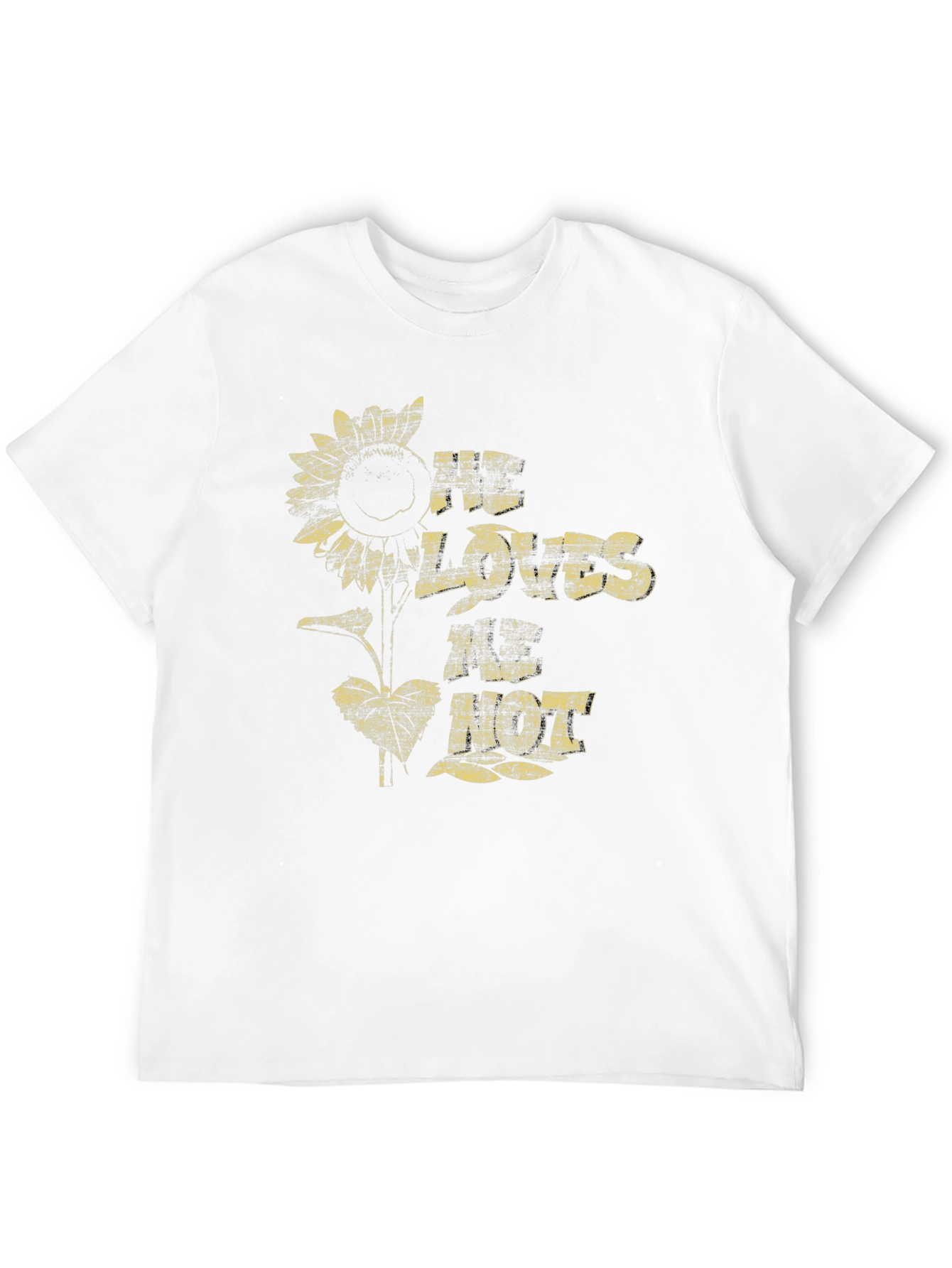 He Loves Me Not Sunflower Graphic T-Shirt