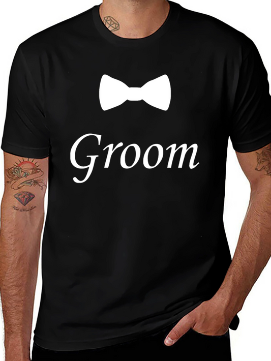Groom Bow Tie T-Shirt - Bachelor Party Wedding Apparel