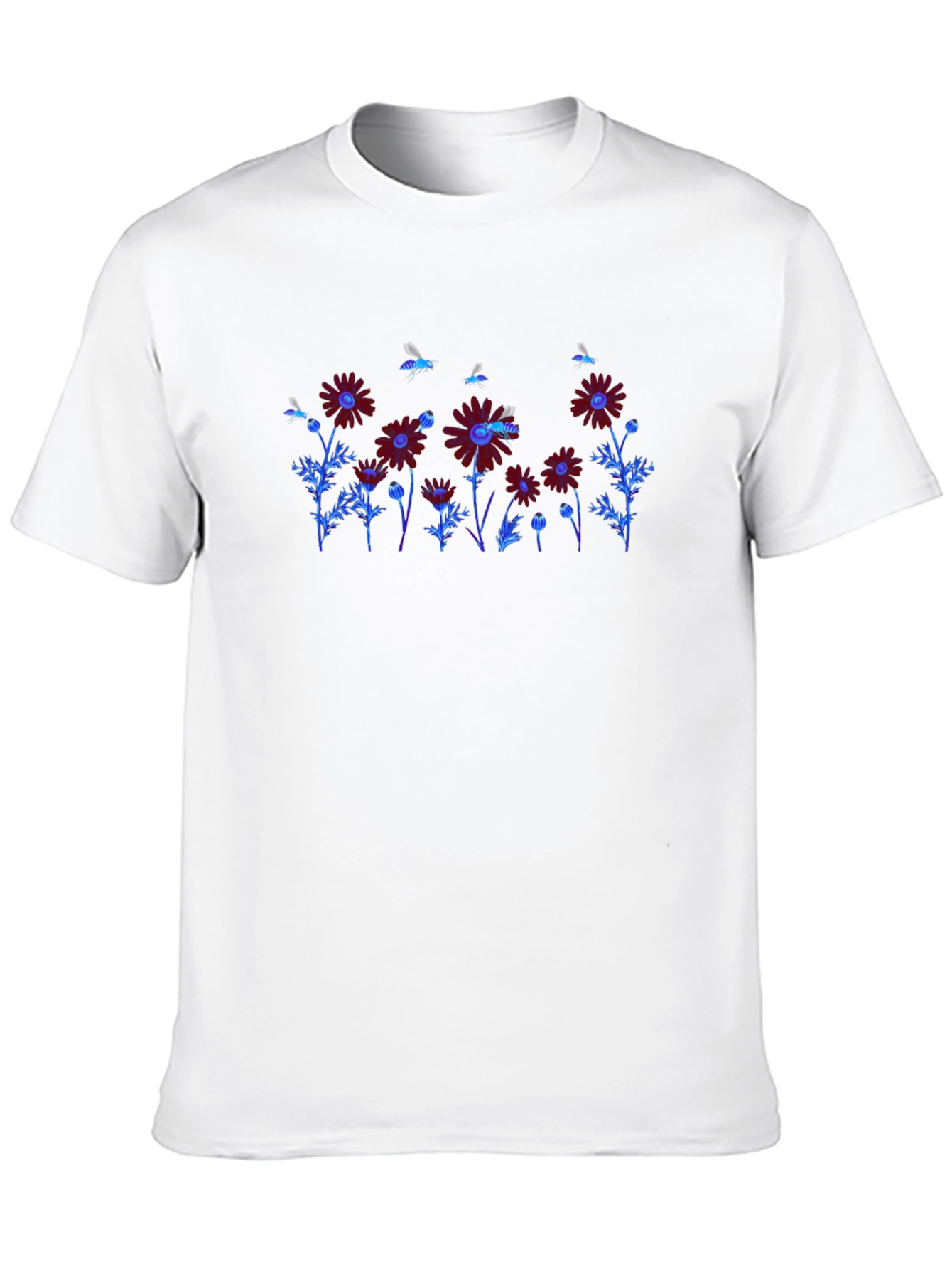 Floral Graphic Print Crew Neck T-Shirt