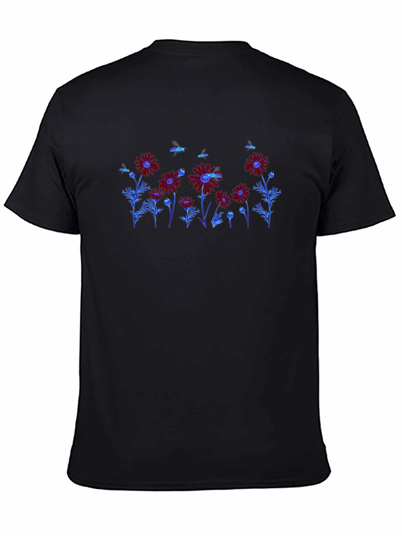 Floral Graphic Print Crew Neck T-Shirt