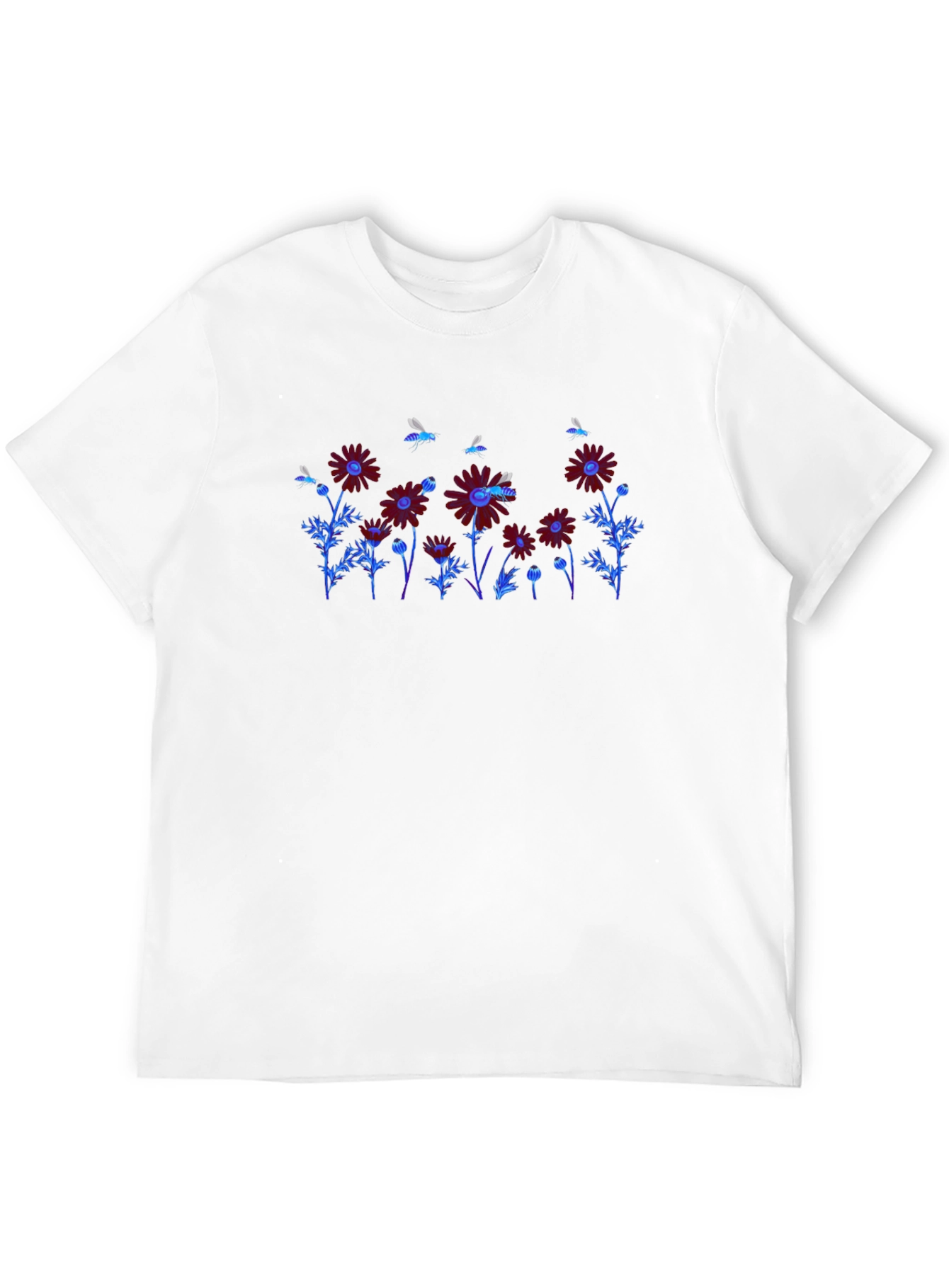 Floral Graphic Print Crew Neck T-Shirt