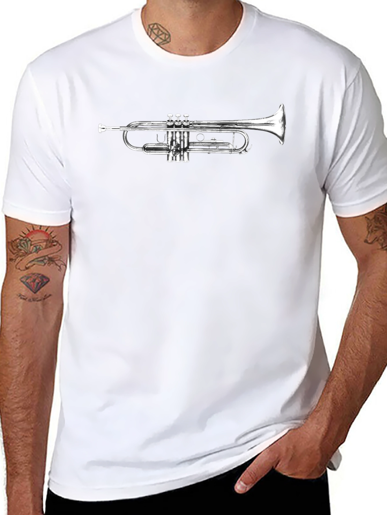 Trumpet Graphic Tee - Music Lovers T-Shirt