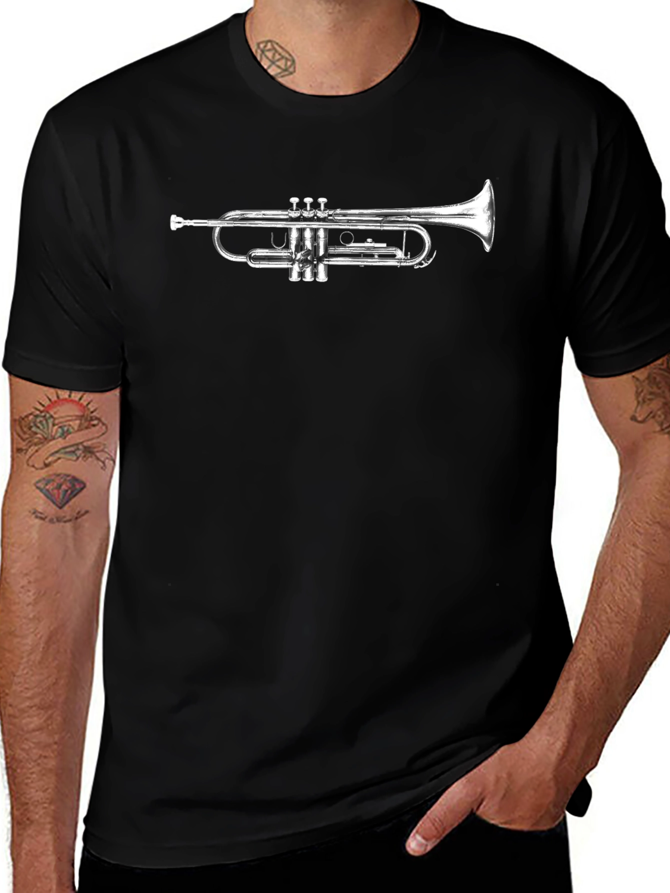 Trumpet Graphic Tee - Music Lovers T-Shirt
