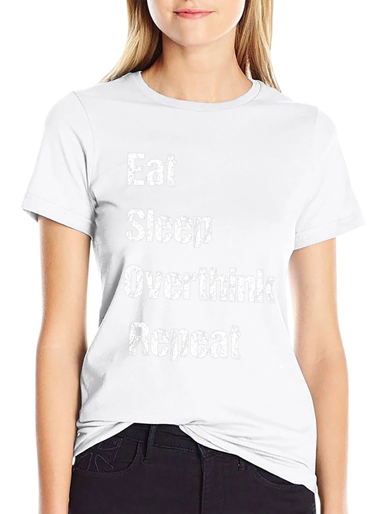 Eat Sleep Overthink Repeat Graphic Tee