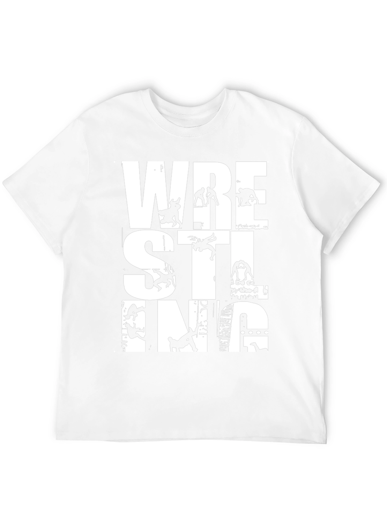 Wrestling Graphic Tee - Black Crew Neck T-Shirt